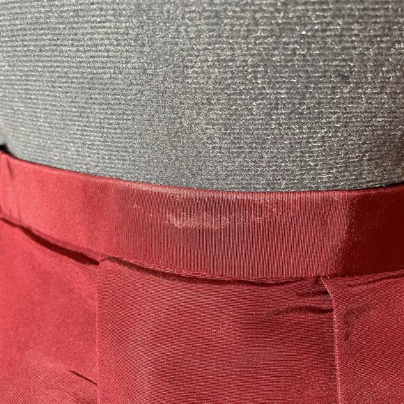 Tibi - Women's Silk Burgundy Pleated Midi Skirt - Size 10 - Pre-owned - Picture 9 of 9